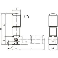 鍋屋バイテック(NBK) リトラクタブル回転グリップ GDR-16-M5 1個（直送品）