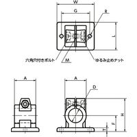 鍋屋バイテック(NBK) パイプシステム式作業台 パイプジョイント ー フランジ GN146.3-B30-40-1-SW 1個（直送品）