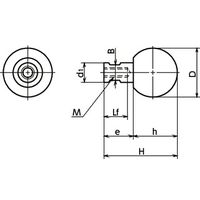 鍋屋バイテック(NBK) プラスティックボール回転グリップ（めねじ） GPBF-12 1個（直送品）