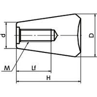 鍋屋バイテック(NBK) FA関連 ノブ・つまみ コニカルグリップ GPC-30-M10 1個（直送品）