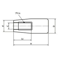 鍋屋バイテック(NBK) FA関連 ノブ・つまみ セルフロックプラスティックグリップ GRR-23-R10 1個（直送品）