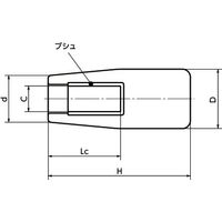 鍋屋バイテック(NBK) FA関連 ノブ・つまみ セルフロックプラスティックグリップ GRR-28-R14 1個（直送品）