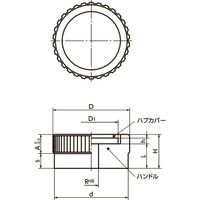 鍋屋バイテック(NBK) アルミコントロールハンドル HCB-62-R10-A 1個（直送品）