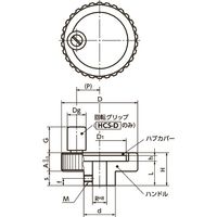鍋屋バイテック(NBK) アルミコントロールハンドル HCS-62-R10-A 1個（直送品）