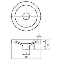 鍋屋バイテック(NBK) アルミディスクハンドル HDA-100-N 1個（直送品）