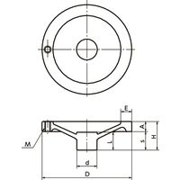 鍋屋バイテック(NBK) アルミディスクハンドル HDA-80 1個（直送品）