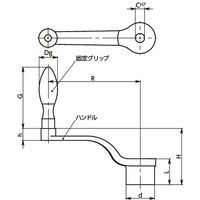 鍋屋バイテック(NBK) FA関連 ハンドル オフセットクランク HNJU-125-C10-F 1個（直送品）