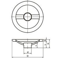 鍋屋バイテック(NBK) ステンレスハンドル HSM-125-N 1個（直送品）