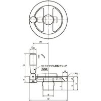 鍋屋バイテック(NBK) 2スポークハンドル HSN-315 1個（直送品）