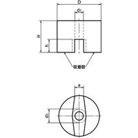鍋屋バイテック(NBK) マグネット用品 ボタン形磁石 JBR-AN-25 1個（直送品）