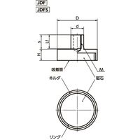 鍋屋バイテック(NBK) マグネット用品 ホルダつきマグネット JDF-HF-32-M4 1個（直送品）