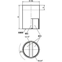 鍋屋バイテック(NBK) マグネット用品 ホルダつきマグネット JSS-SC-32 1個（直送品）