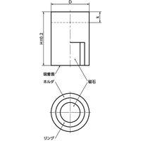 鍋屋バイテック(NBK) マグネット用品 ホルダつきマグネット JST-ND-5-TZB 1個（直送品）