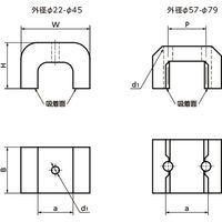 鍋屋バイテック(NBK) マグネット用品 U字形磁石 JUR-AN-57 1個（直送品）