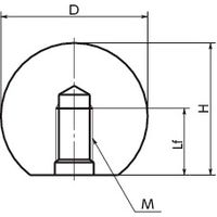 鍋屋バイテック(NBK) FA関連 ノブ・つまみ アルミボール KAB-40-M10 1個（直送品）