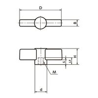 鍋屋バイテック(NBK) FA関連 ノブ・つまみ バーノブ KBF-38-M6 1個（直送品）