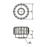 鍋屋バイテック(NBK) FA関連 ノブ・つまみ ディンプルノブ KDF-32-M8 1個（直送品）