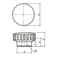 鍋屋バイテック(NBK) FA関連 ノブ・つまみ ステンレスハンドノブ KDHFS-28-M8 1個（直送品）