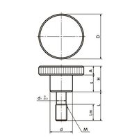 鍋屋バイテック(NBK) FA関連 ノブ・つまみ 脱落防止ローレットノブ KNM-36-M10-20-SC 1個（直送品）