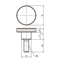 鍋屋バイテック(NBK) FA関連 ノブ・つまみ ローレットノブ KNMS-36-M10-40 1個（直送品）
