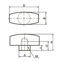 鍋屋バイテック(NBK) FA関連 ノブ・つまみ ステンレスウィングノブ KNWFS-26-M5 1個（直送品）
