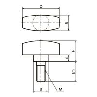 鍋屋バイテック(NBK) FA関連 ノブ・つまみ ステンレスウィングノブ KNWMS-34-M6-25 1個（直送品）