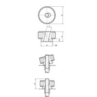 鍋屋バイテック(NBK) FA関連 ノブ・つまみ クイッククランプノブ KQC-30-M8 1個（直送品）