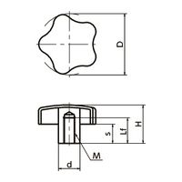 鍋屋バイテック(NBK) FA関連 ノブ・つまみ ステンレスハンドノブ KSH-40-M8 1個（直送品）