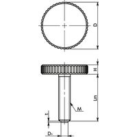 鍋屋バイテック(NBK) FA関連 ノブ・つまみ KUPM-20-M5-20-BR 1個（直送品）