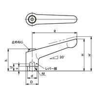 鍋屋バイテック(NBK) クランプレバー（めねじ） LDFS-3-BK 1個（直送品）