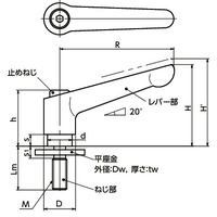 鍋屋バイテック(NBK) LDM-5-50-LW20-BK 1個（直送品）