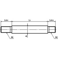 鍋屋バイテック(NBK) グリップレバー用シャフト LGS-M6-80 1個（直送品）
