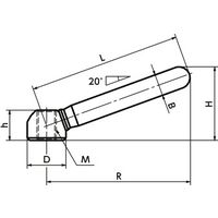 鍋屋バイテック(NBK) クランプナットレバー LNN-80-M10 1個（直送品）