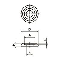 鍋屋バイテック(NBK) FA関連 取手 座金 LY-12-N 1個（直送品）