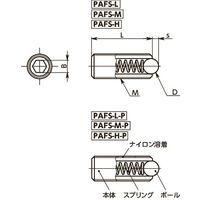 鍋屋バイテック(NBK) プランジャー ミニボールプランジャ（ステンレス製） PAFS-5-M-P 1個（直送品）