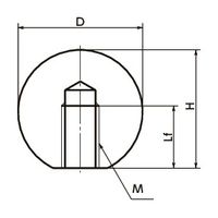 鍋屋バイテック(NBK) FA関連 ノブ・つまみ プラスティックボール PB-40-M10-RD 1個（直送品）