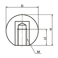 鍋屋バイテック(NBK) FA関連 ノブ・つまみ プラスティックボール PC-40-M10-BK 1個（直送品）