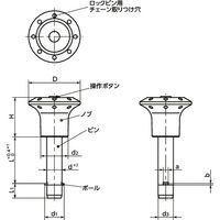 鍋屋バイテック(NBK) プランジャー ロックピン PCPLS-10-20 1個（直送品）