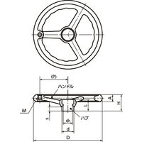 鍋屋バイテック(NBK) プラハンドル PHS-80 1個（直送品）