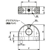 鍋屋バイテック(NBK) プランジャー インデックスプランジャ用取りつけ治具 PIXH-35-M8-Z 1個（直送品）