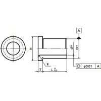 鍋屋バイテック(NBK) プランジャー 位置決めピン用ブシュ フランジタイプ PJB-8-20 1個（直送品）