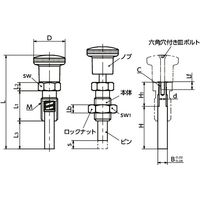 鍋屋バイテック(NBK) プランジャー インデックスプランジャ PLAX-10-12-A 1個（直送品）