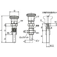 鍋屋バイテック(NBK) プランジャー インデックスプランジャ PLAY-8-12-A 1個（直送品）