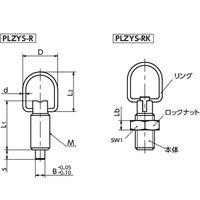 鍋屋バイテック(NBK) プランジャー PLZYS-5-5-M10-1-R 1個（直送品）