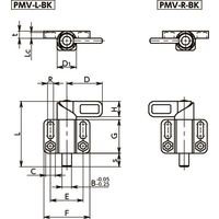 鍋屋バイテック(NBK) プランジャー フランジつきインデックスプランジャ レバータイプ PMV-8-20-R-BK 1個（直送品）