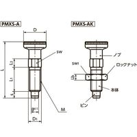鍋屋バイテック(NBK) プランジャー インデックスプランジャ PMXS-8-M16-1.5-A 1個（直送品）