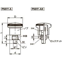 鍋屋バイテック(NBK) プランジャー PNHY-7-7-M12-A 1個（直送品）