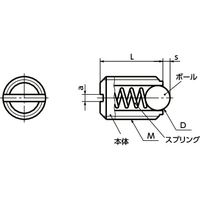 鍋屋バイテック(NBK) プランジャー プラスティックボールプランジャ PPP-10-N 1個（直送品）