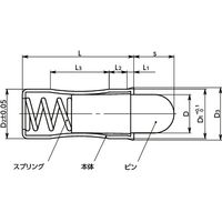 鍋屋バイテック(NBK) プランジャー プレスフィットピンプランジャ PPRL-8-NI 1個（直送品）