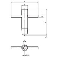 鍋屋バイテック(NBK) プランジャー ピンプランジャ用レンチ PPW-8 1個（直送品）